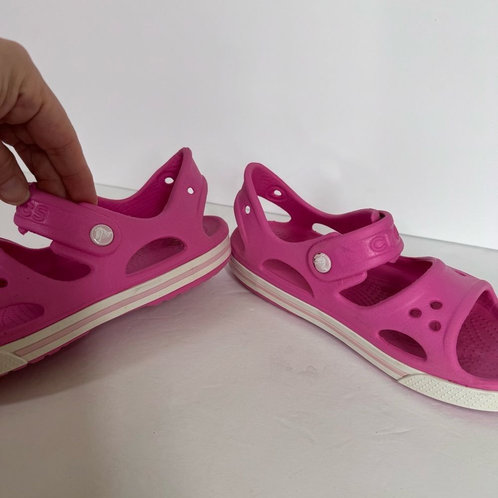 Crocs Kids Crocband II Sandals Water Shoes Pink Summer Girls Size 13 14854 - Picture 4 of 11